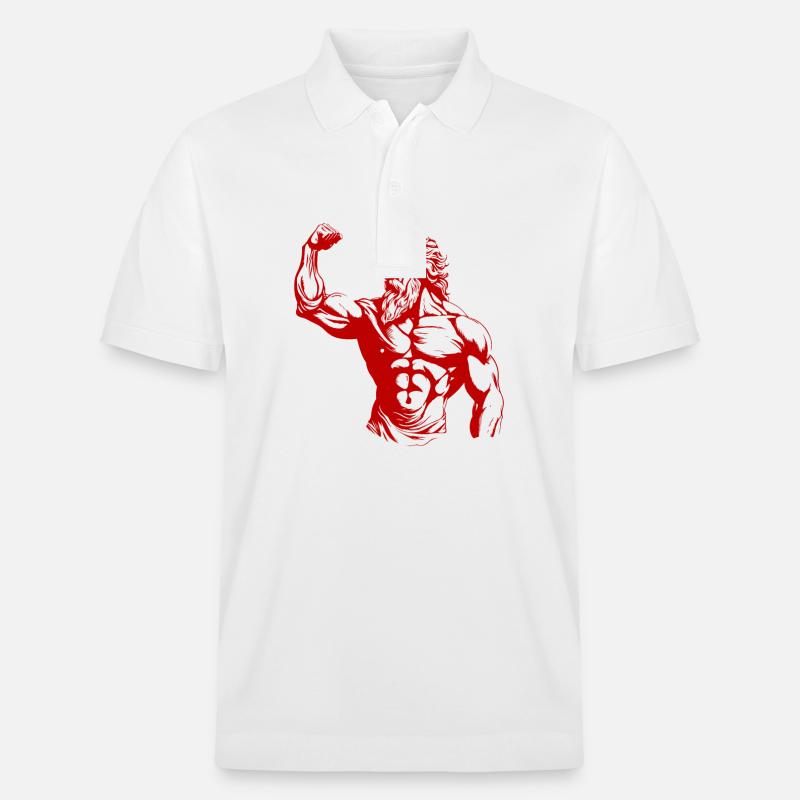 Statue antique de combattant grec - Polo PREPSTER bio Stanley/Stella Unisexe - blanc