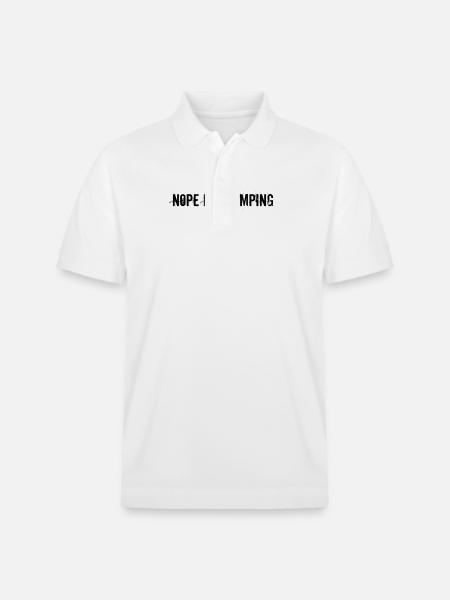 Camping - Nope Not Camping - Stanley/Stella Unisex Organic Polo Shirt PREPSTER - white