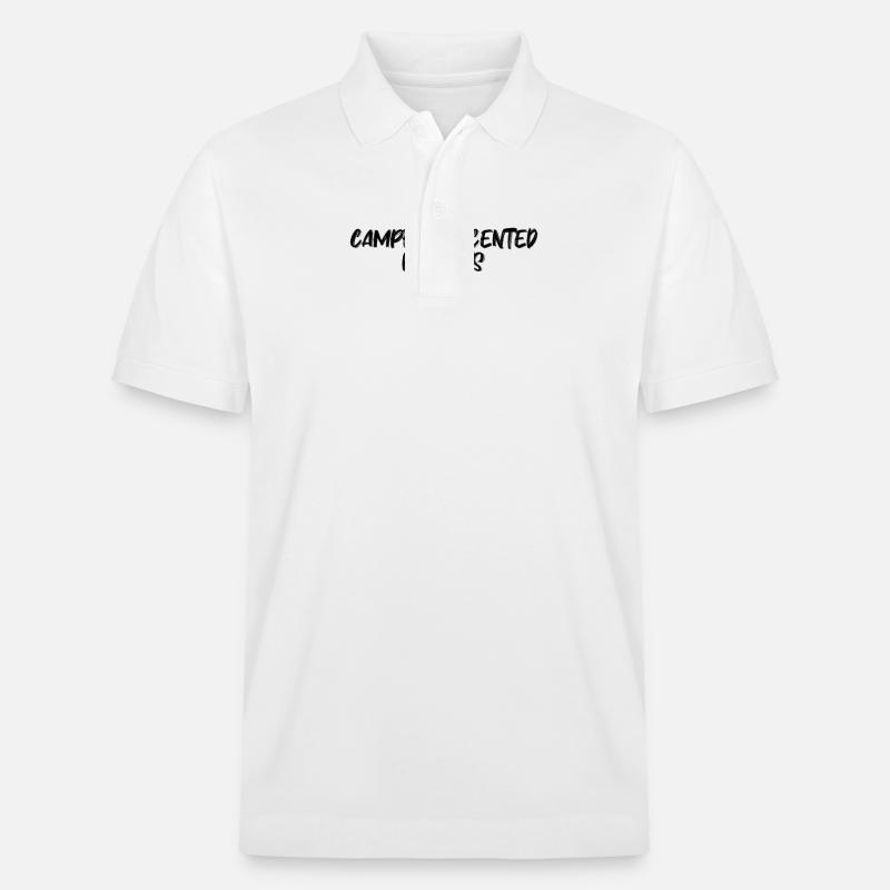 Camping - Campfire-scented regrets - Stanley/Stella Unisex Bio-Poloshirt PREPSTER - Weiß