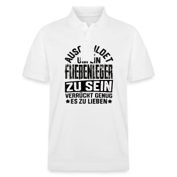 Fließenleger Plattenleger Fliesenleger Spruch - Stanley/Stella Unisex Bio-Poloshirt PREPSTER - Weiß - Vorne - Roxy (174cm) & Andy (188cm)