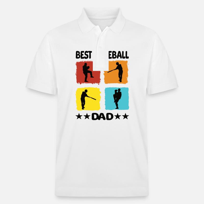 Meilleur père de baseball - Polo PREPSTER bio Stanley/Stella Unisexe - blanc