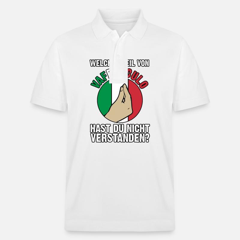 Italien Italiener Vaffanculo - Stanley/Stella Unisex Bio-Poloshirt PREPSTER - Weiß