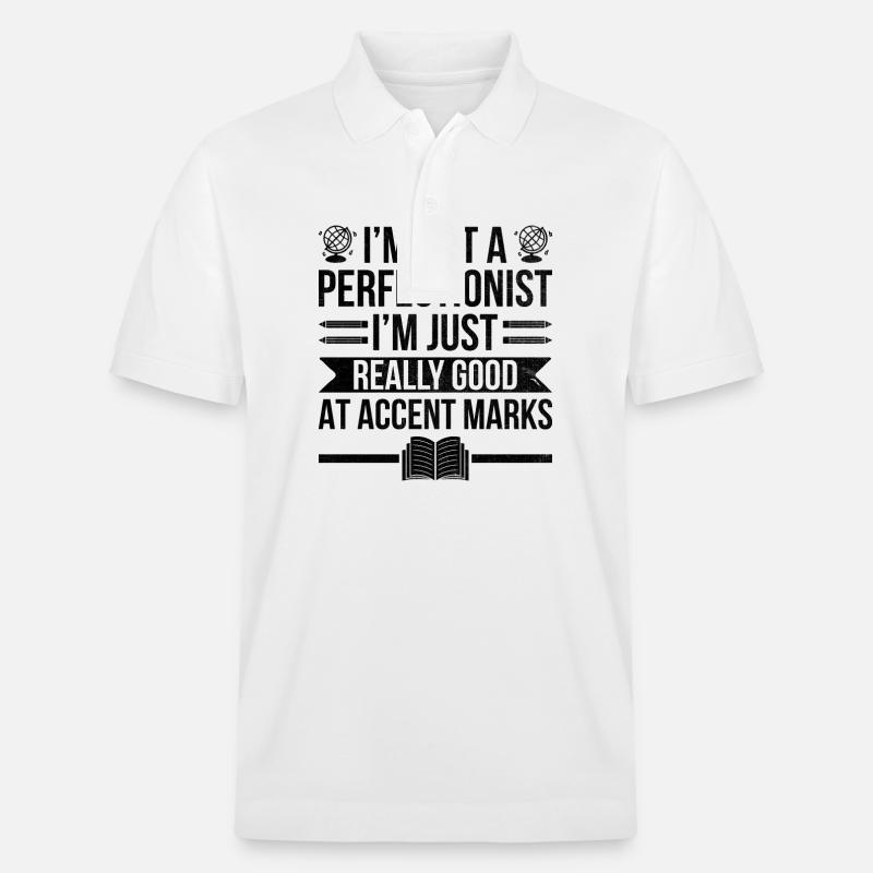 Fremdsprachenlehrer Schule Sprachlehrer - Stanley/Stella Unisex Bio-Poloshirt PREPSTER - Weiß