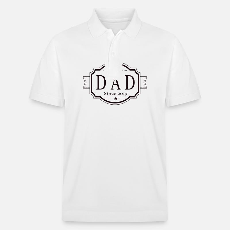 Bester Papa seit 2019 - Stanley/Stella Unisex Bio-Poloshirt PREPSTER - Weiß