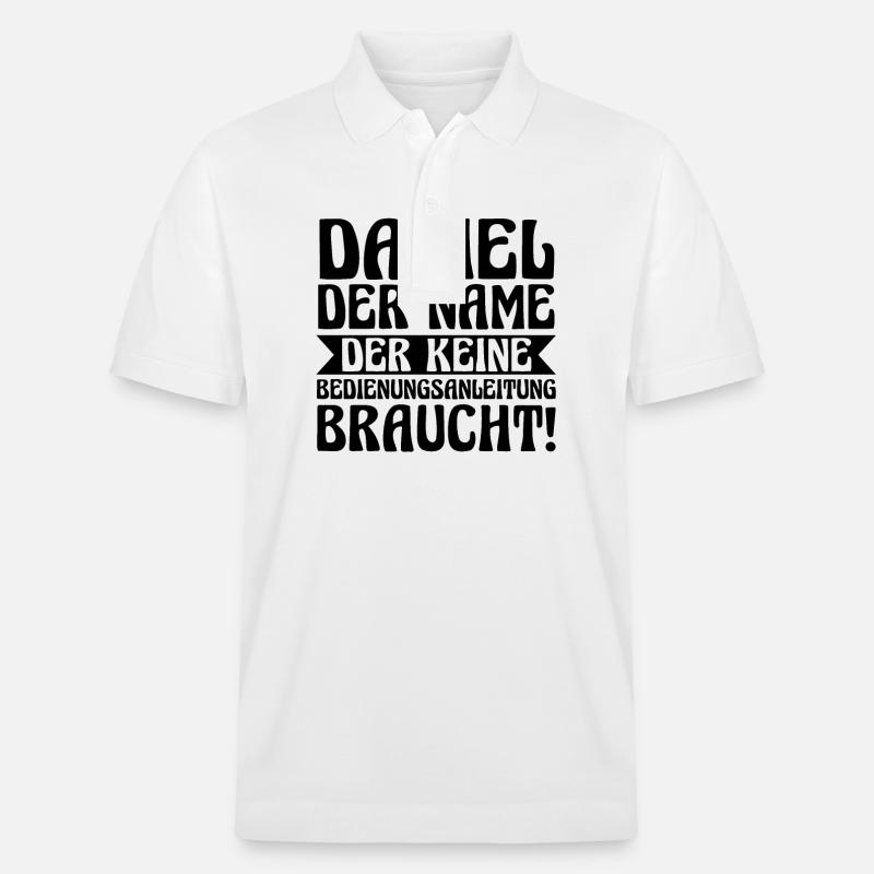 Vorname Daniel - Stanley/Stella Unisex Bio-Poloshirt PREPSTER - Weiß