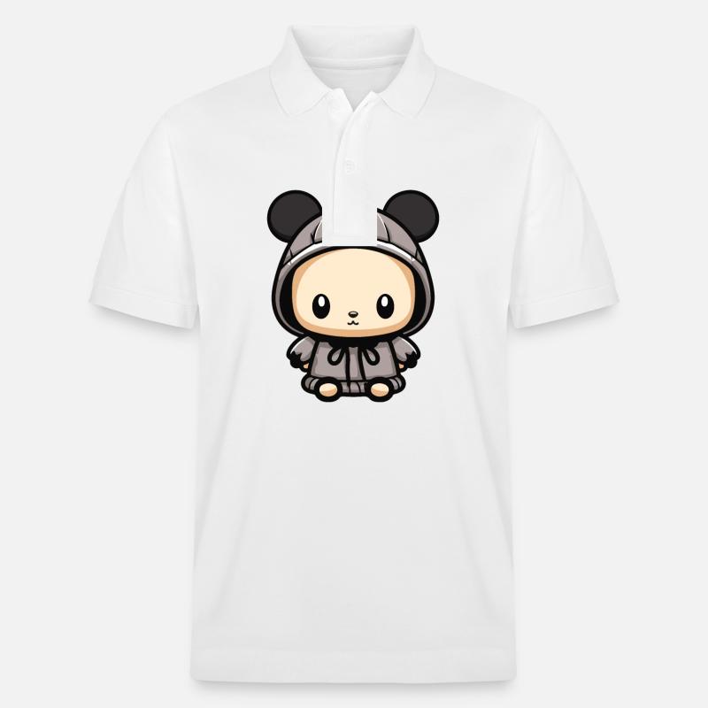 Maus Winter Comic Niedlich - Stanley/Stella Unisex Bio-Poloshirt PREPSTER - Weiß