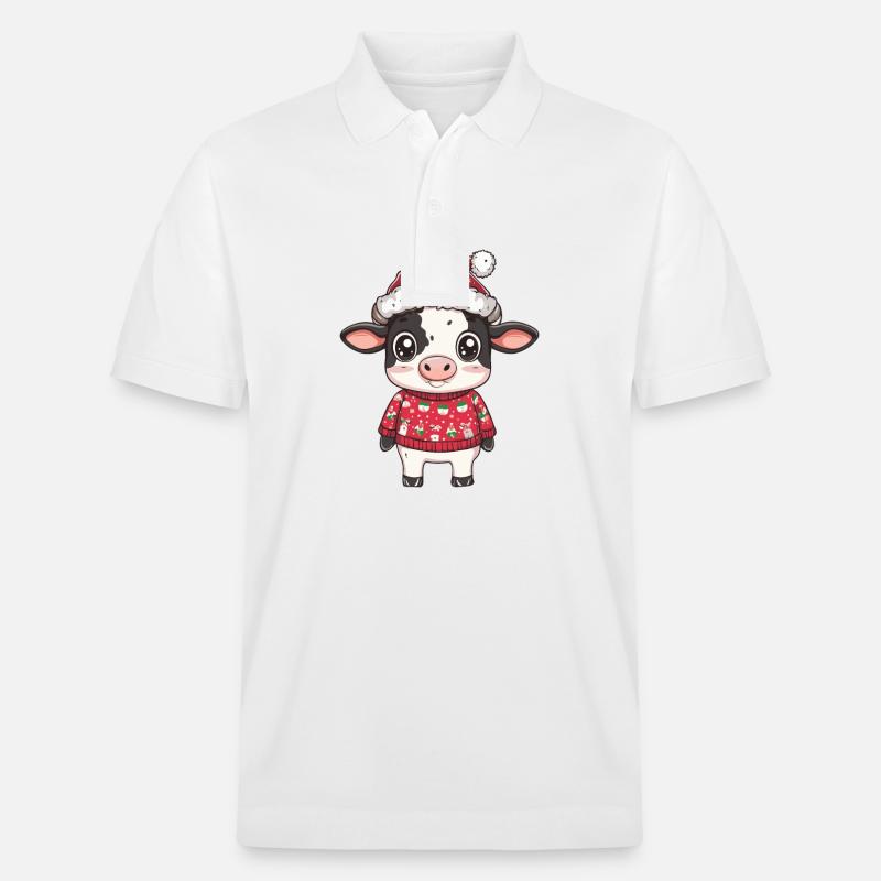 Noël de vache - Polo PREPSTER bio Stanley/Stella Unisexe - blanc