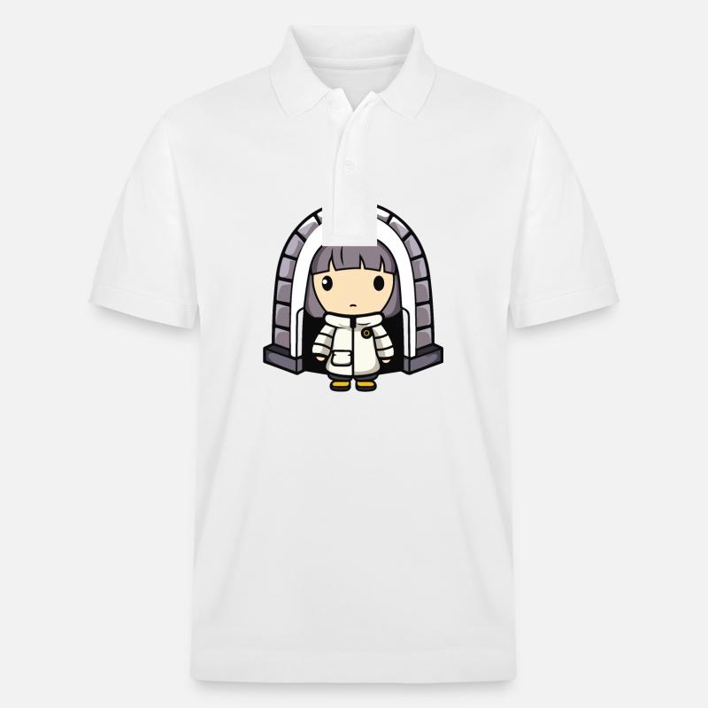 Bande dessinée d’igloo esquimau d’hiver - Polo PREPSTER bio Stanley/Stella Unisexe - blanc