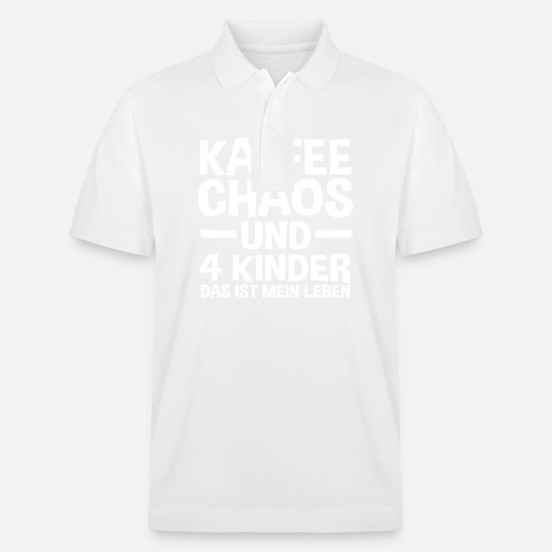 Mama Von 4 Kindern - Stanley/Stella Unisex Bio-Poloshirt PREPSTER - Weiß