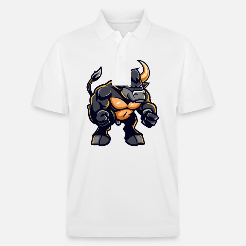 Stier Comic - Stanley/Stella Unisex Bio-Poloshirt PREPSTER - Weiß