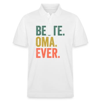 Großmutter Oma - Stanley/Stella Unisex Bio-Poloshirt PREPSTER - Weiß - Vorne - Roxy (174cm) & Andy (188cm)