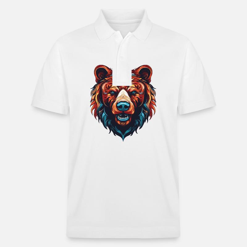 Portrait d’ours - Polo PREPSTER bio Stanley/Stella Unisexe - blanc