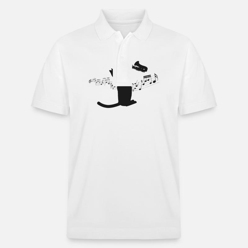 Saxophone Cat - Stanley/Stella Unisex Bio-Poloshirt PREPSTER - Weiß