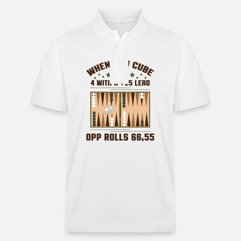 Backgammon Spiel - Stanley/Stella Unisex Bio-Poloshirt PREPSTER - Weiß
