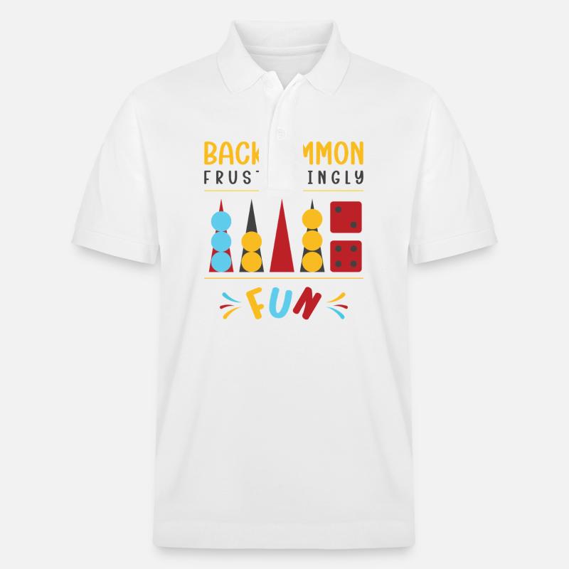 Backgammon Spiel - Stanley/Stella Unisex Bio-Poloshirt PREPSTER - Weiß