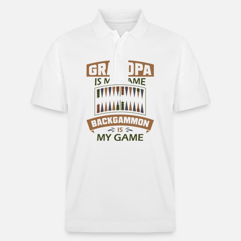 Backgammon Spiel - Stanley/Stella Unisex Bio-Poloshirt PREPSTER - Weiß