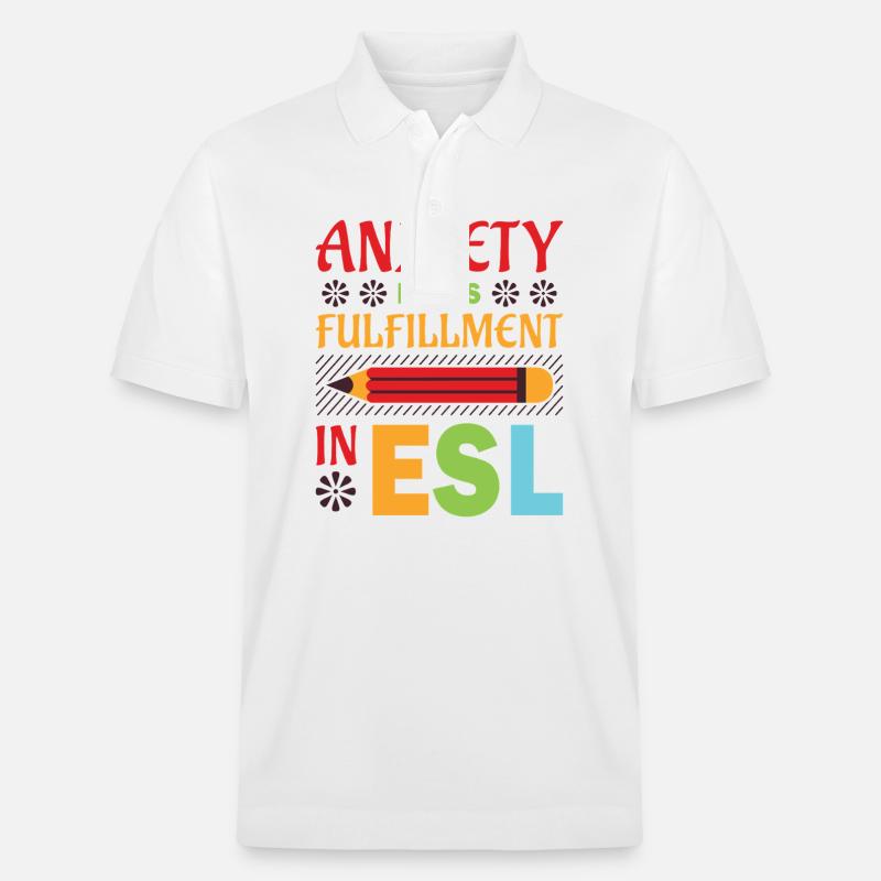 ESL-Lehrer ESL Unterricht - Stanley/Stella Unisex Bio-Poloshirt PREPSTER - Weiß