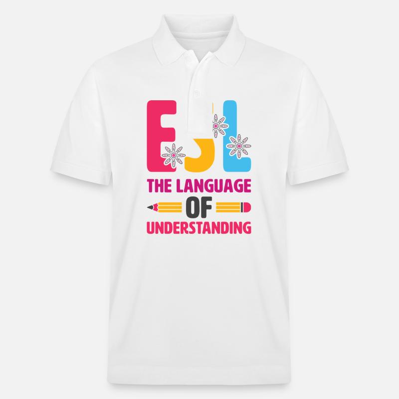 ESL-Lehrer ESL Unterricht - Stanley/Stella Unisex Bio-Poloshirt PREPSTER - Weiß