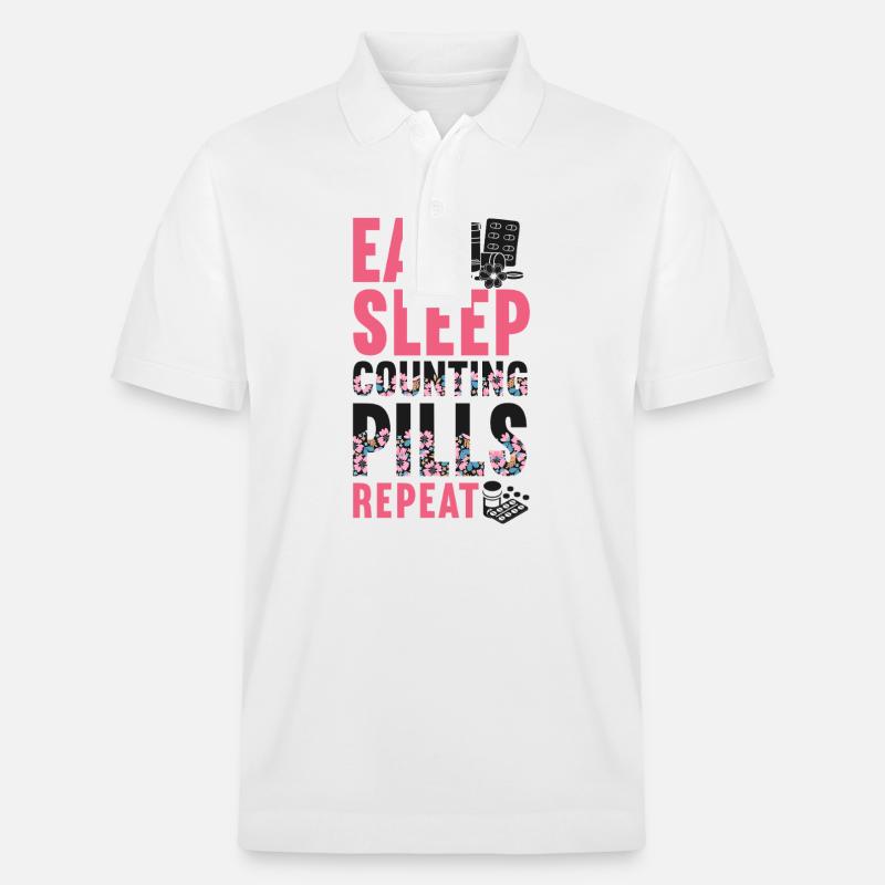 Pharmacy Tech Technician - Stanley/Stella Unisex Bio-Poloshirt PREPSTER - Weiß