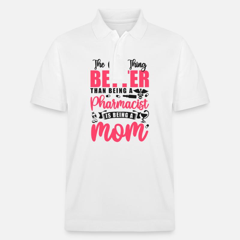 Pharmacy Tech Technician - Stanley/Stella Unisex Organic Polo Shirt PREPSTER - white