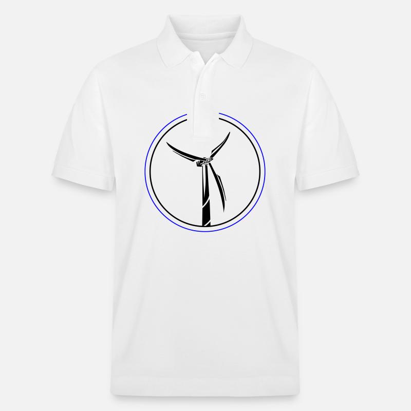 Symbole de l’énergie éolienne Éolienne - Polo PREPSTER bio Stanley/Stella Unisexe - blanc