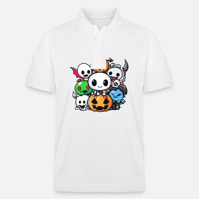Halloween Party Figuren Comic - Stanley/Stella Unisex Bio-Poloshirt PREPSTER - Weiß
