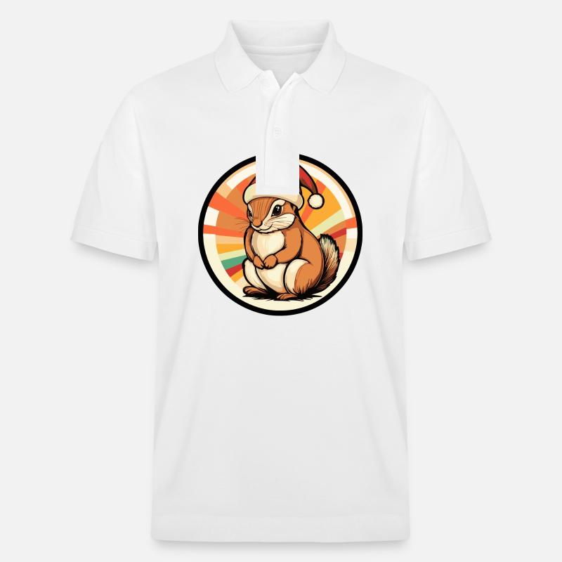 Écureuil Noël Animal - Polo PREPSTER bio Stanley/Stella Unisexe - blanc