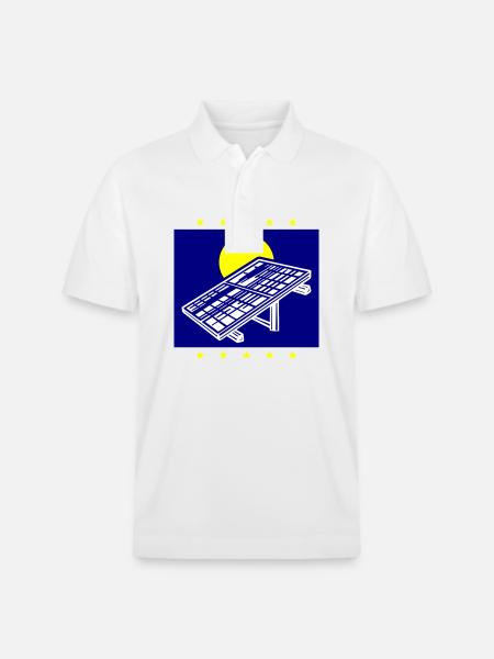 Photovoltaic System Solar Energy - Stanley/Stella Unisex Organic Polo Shirt PREPSTER - white