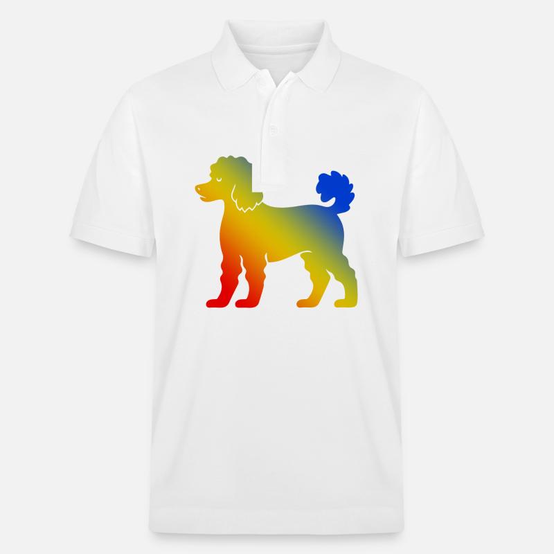 Poodle Hund Bunt - Stanley/Stella Unisex Bio-Poloshirt PREPSTER - Weiß