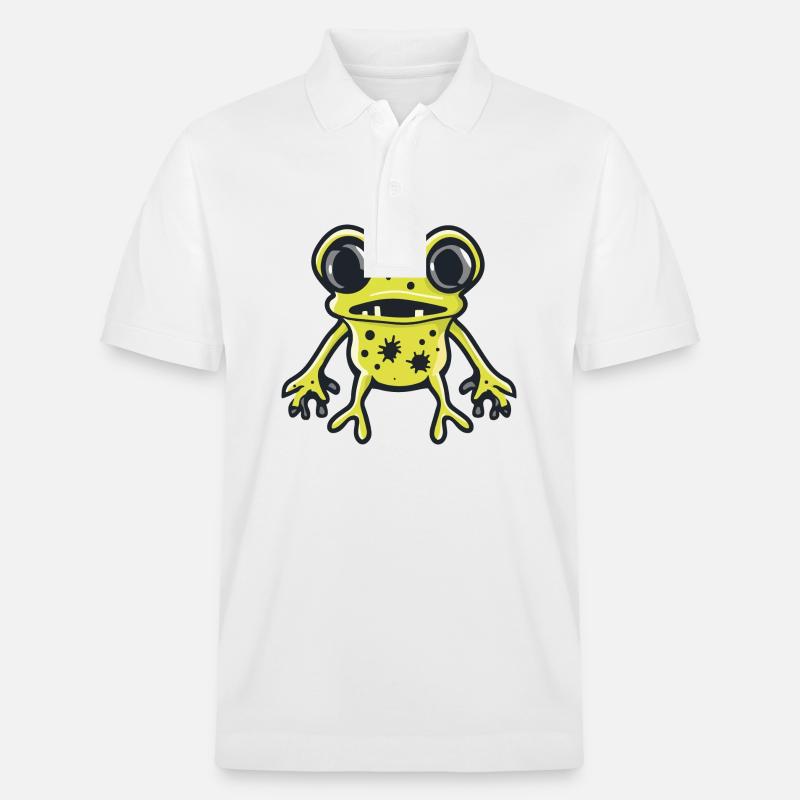 Frosch Halloween Comic Lustig - Stanley/Stella Unisex Bio-Poloshirt PREPSTER - Weiß