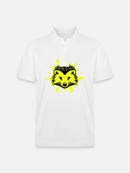 Igel Tier - Stanley/Stella Unisex Bio-Poloshirt PREPSTER - Weiß