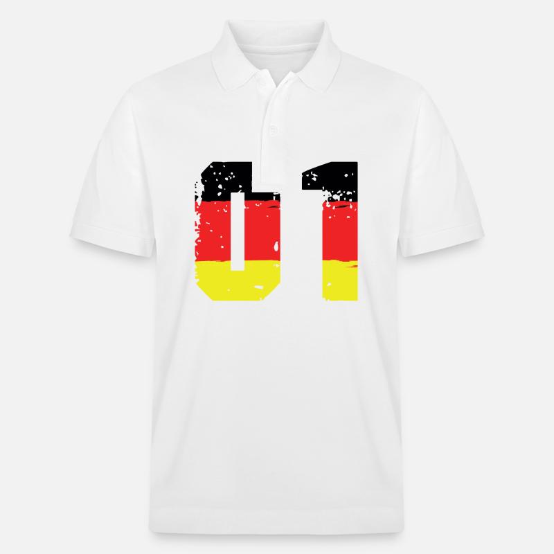 1 Numéro Allemagne Jersey - Polo PREPSTER bio Stanley/Stella Unisexe - blanc