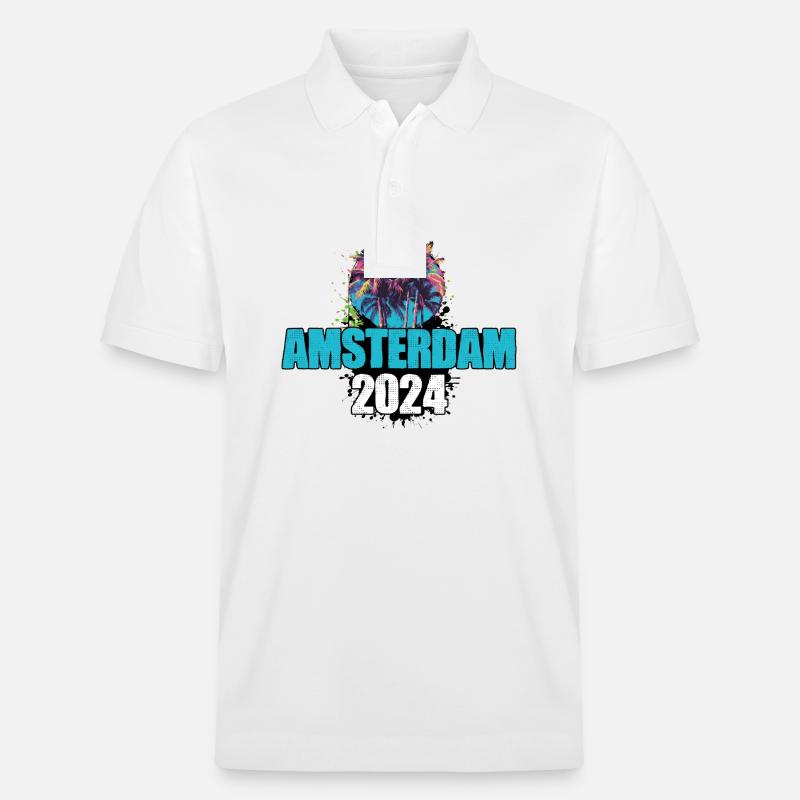 Amsterdam 2024 - Polo PREPSTER bio Stanley/Stella Unisexe - blanc