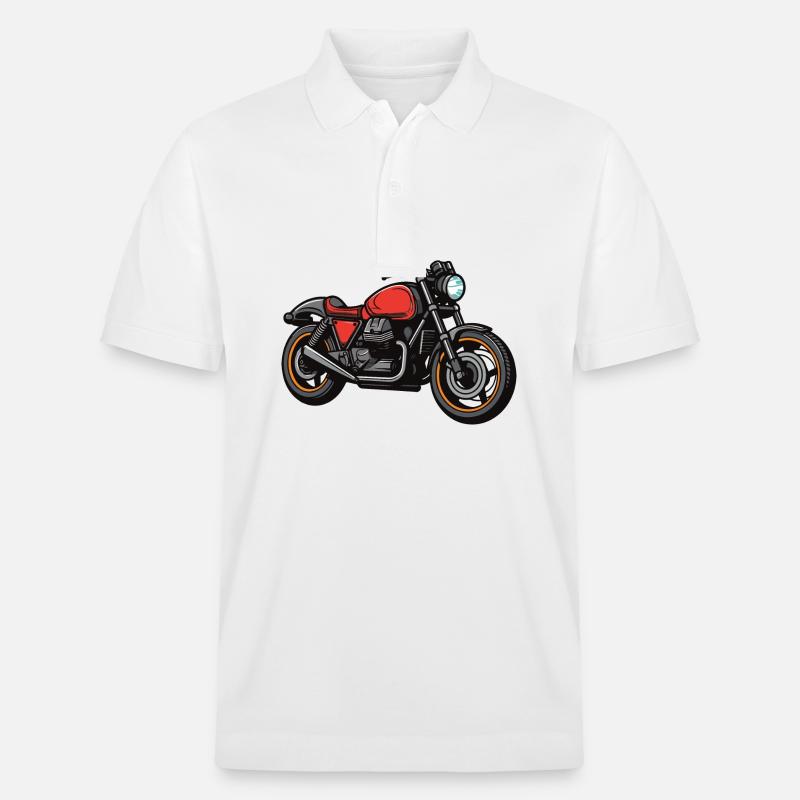 Motorrad Biker - Stanley/Stella Unisex Bio-Poloshirt PREPSTER - Weiß