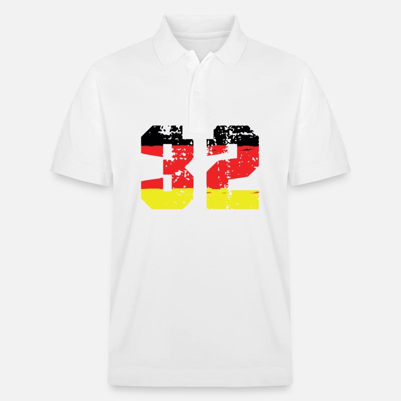 32 Numéro Allemagne Jersey - Polo PREPSTER bio Stanley/Stella Unisexe - blanc
