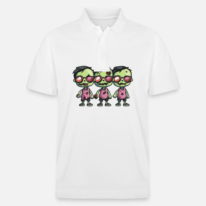 Zombies Halloween Cool - Polo PREPSTER bio Stanley/Stella Unisexe - blanc
