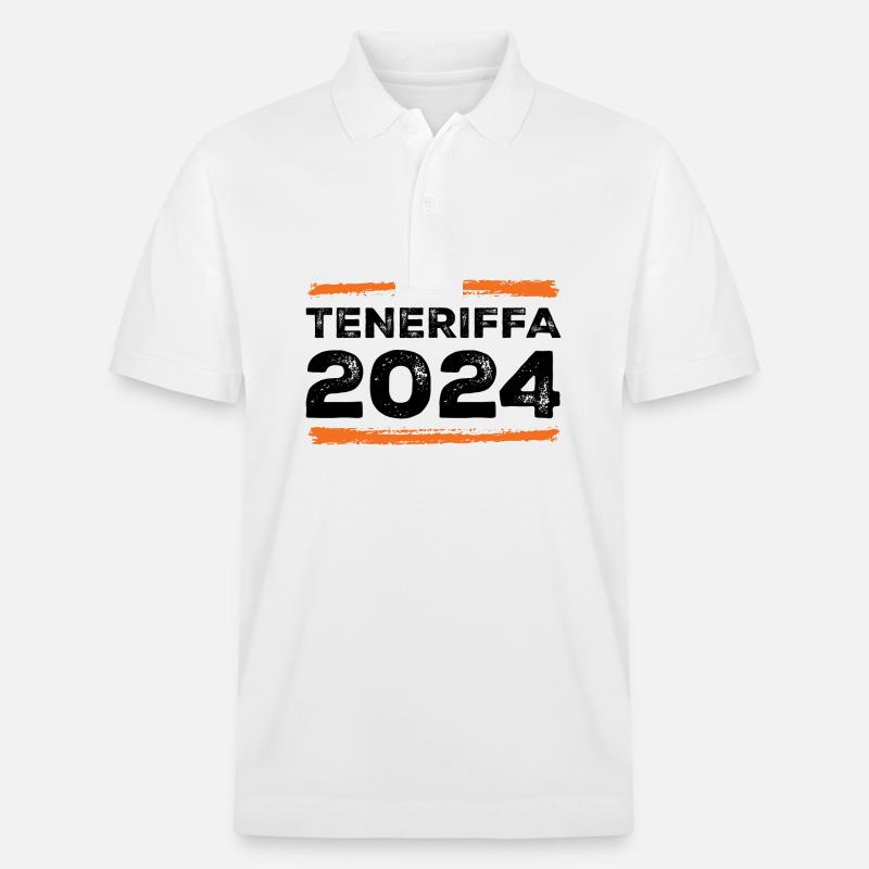Teneriffa 2024 Spruch - Stanley/Stella Unisex Bio-Poloshirt PREPSTER - Weiß