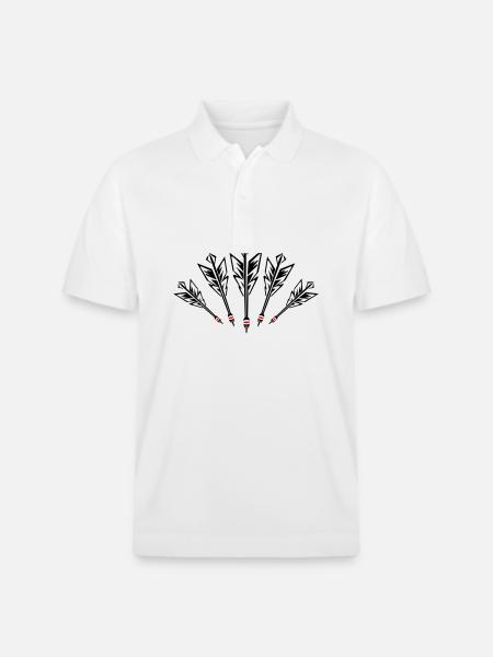 Dartpfeile Symbol Darts Team - Stanley/Stella Unisex Organic Polo Shirt PREPSTER - white