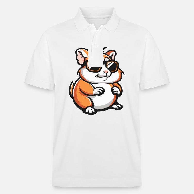 Hamster Bande Dessinée Cool - Polo PREPSTER bio Stanley/Stella Unisexe - blanc
