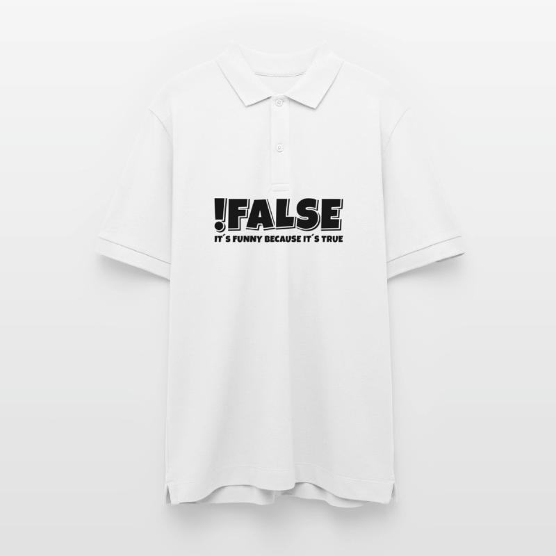 False True Programmierer Spruch Stanley/Stella Unisex Bio-Poloshirt PREPSTER