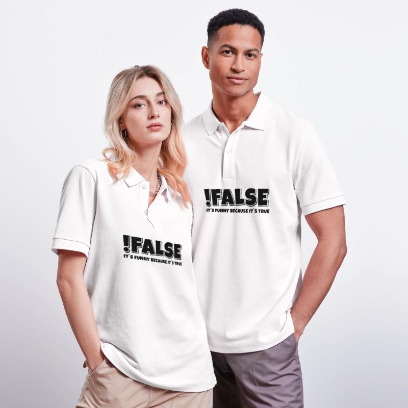 False True Programmierer Spruch Stanley/Stella Unisex Bio-Poloshirt PREPSTER