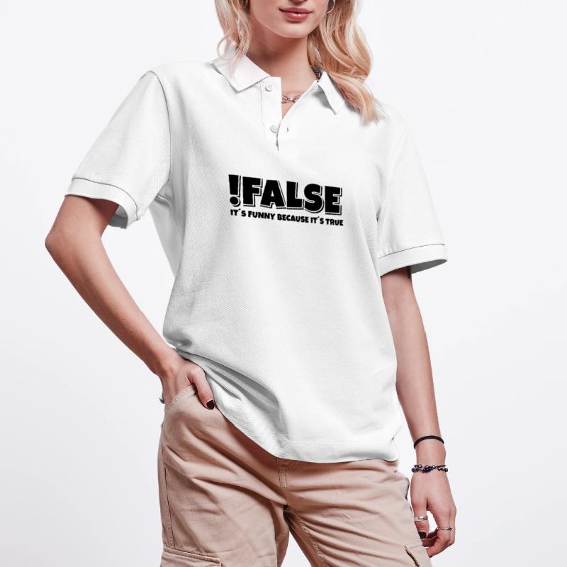 False True Programmierer Spruch Stanley/Stella Unisex Bio-Poloshirt PREPSTER