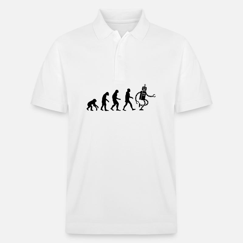 evolution robot - Stanley/Stella Unisex Organic Polo Shirt PREPSTER - white