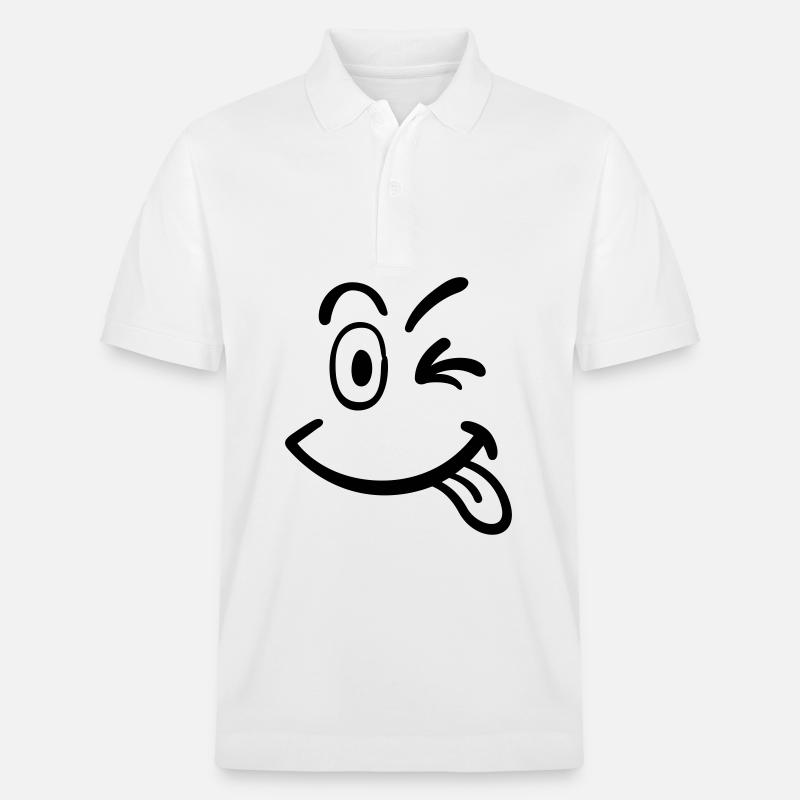 smiley - Polo PREPSTER bio Stanley/Stella Unisexe - blanc
