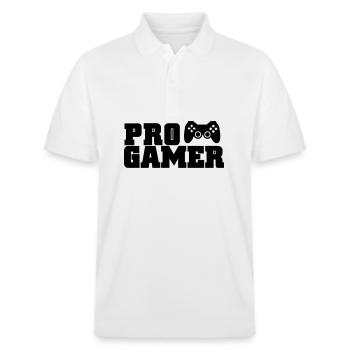 pro gamer - Stanley/Stella Unisex Bio-Poloshirt PREPSTER - Weiß - Vorne - Roxy (174cm) & Andy (188cm)