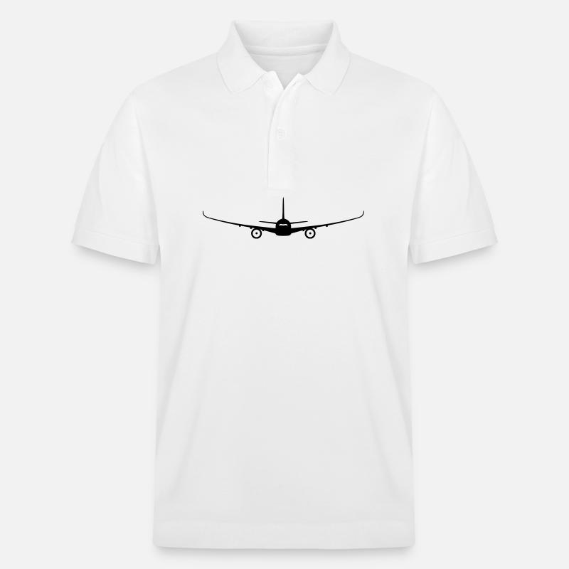 Flugzeug - Stanley/Stella Unisex Bio-Poloshirt PREPSTER - Weiß