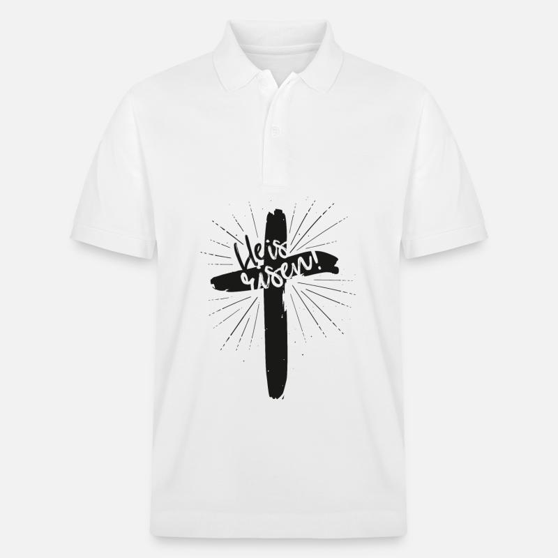 He is risen - Stanley/Stella Unisex Bio-Poloshirt PREPSTER - Weiß