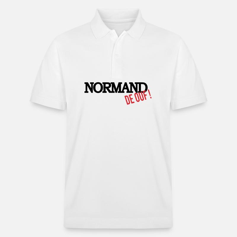 Normand de ouf (noir) - Polo PREPSTER bio Stanley/Stella Unisexe - blanc