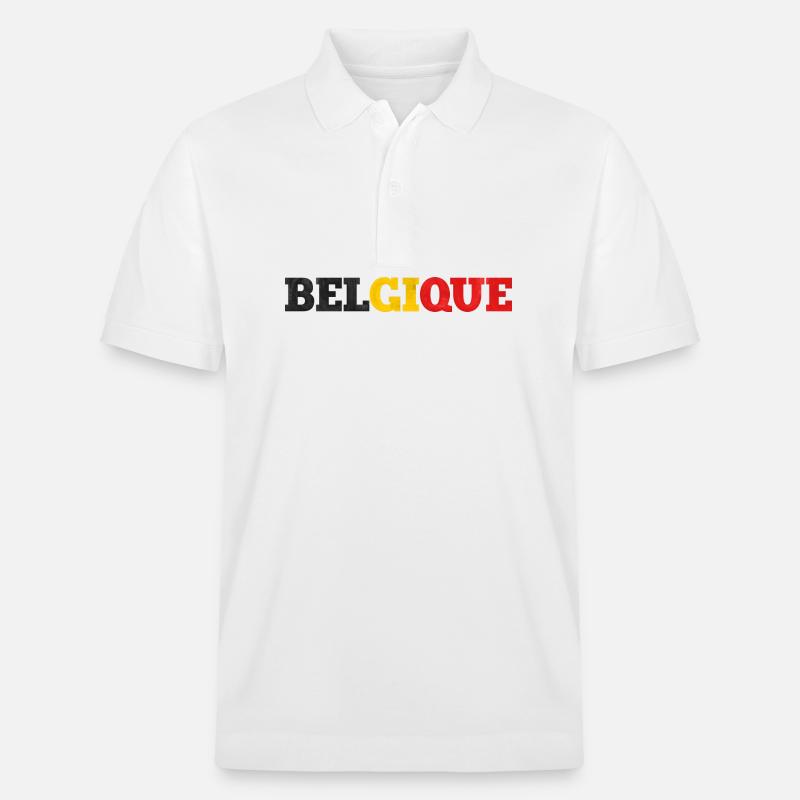 Belgien - Stanley/Stella Unisex Bio-Poloshirt PREPSTER - Weiß
