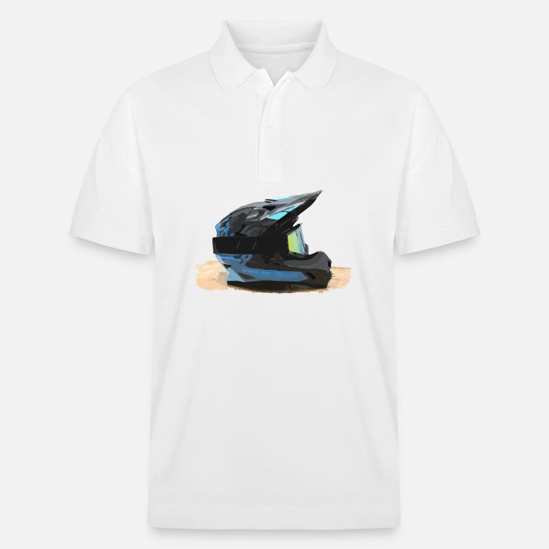 Motocross Helm - Stanley/Stella Unisex Bio-Poloshirt PREPSTER - Weiß